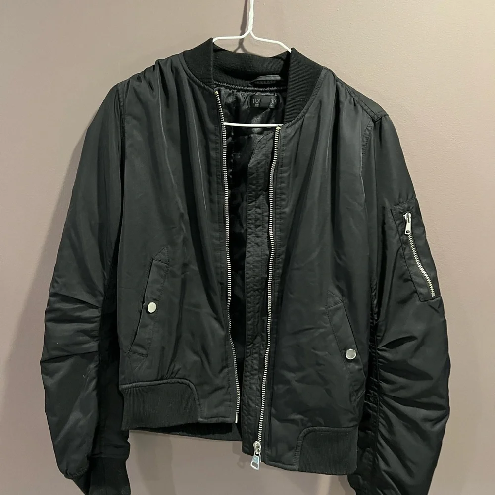 Top Shop Black Bomber Jacket